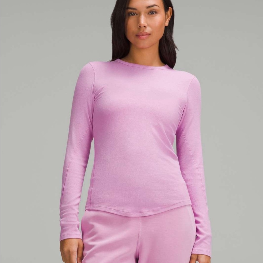 Lululemon Athletica Dahlia Mauve Hold Tight Long Sleeve